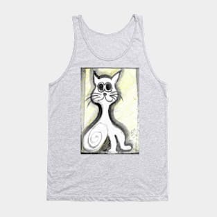 White cat Tank Top